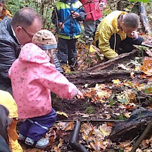 Kinder im Herbstwald